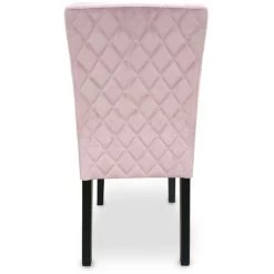 LES TENDANCES Chaise Velours Rose Et Pieds Bois Massif Noir Nalis - Lot De 2 11 LES TENDANCES Chaise Velours Rose Et Pieds Bois Massif Noir Nalis - Lot De 2 -banc et tabouret Soldes Boutique 40706992 5