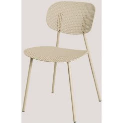 Chaise Tupah SKLUM Polypropylène - Fer - Brun Blé