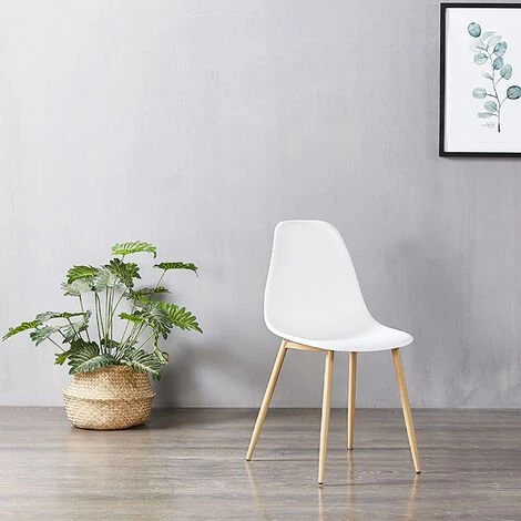 Lot De 6 Chaises Scandinaves Blanches - Ela - Designetsamaison 4 Lot De 6 Chaises Scandinaves Blanches - Ela - Designetsamaison – Image 2