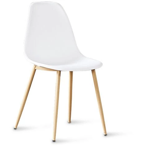 Chaise Scandinave Blanches - Ela - Designetsamaison 3 Chaise Scandinave Blanches - Ela - Designetsamaison