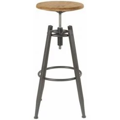 ZAGO Tabouret Plan De Travail Style Industriel En Pin Et Métal Sven - Noir 10 ZAGO Tabouret Plan De Travail Style Industriel En Pin Et Métal Sven - Noir -banc et tabouret Soldes Boutique 41020395 4