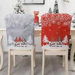 SUN FLOWER 2Pcs Housse De Chaise Noël Décoration De Noël Chapeau Homme De Neige Père Noël Props Fournitures Pour Restaurant Salle à Manger Party Anniversaire Mariage（A） -banc et tabouret Soldes Boutique 41543332 2