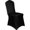 BETTERLIFE BETTE Spandex Stretch Lycra Housses De Chaise Ensemble De 4 Housses De Chaise En Lycra De Polyester Moderne Pour La Fête De Mariage événement Anniversaire Décoration (Un Paquet De 4, Noir) -banc et tabouret Soldes Boutique 41557544 1