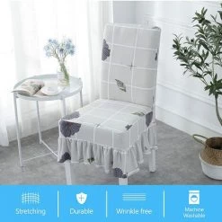 BETTERLIFE BETTE Housse De Chaise, Housse De Chaise Amovible Et Lavable, Housse De Chaise Moderne, Très Facile à Nettoyer Et Durable, Belle Housse De Chaise Avec Jupe,Lotus 6 Pièces 8 BETTERLIFE BETTE Housse De Chaise, Housse De Chaise Amovible Et Lavable, Housse De Chaise Moderne, Très Facile à Nettoyer Et Durable, Belle Housse De Chaise Avec Jupe,Lotus 6 Pièces -banc et tabouret Soldes Boutique 41557837 2