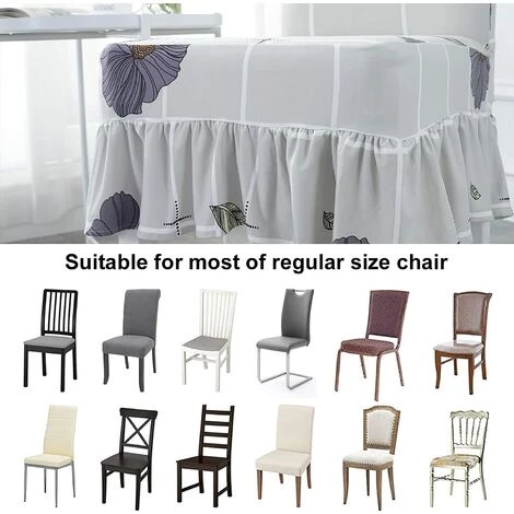 BETTERLIFE BETTE Housse De Chaise, Housse De Chaise Amovible Et Lavable, Housse De Chaise Moderne, Très Facile à Nettoyer Et Durable, Belle Housse De Chaise Avec Jupe,Lotus 6 Pièces 6 BETTERLIFE BETTE Housse De Chaise, Housse De Chaise Amovible Et Lavable, Housse De Chaise Moderne, Très Facile à Nettoyer Et Durable, Belle Housse De Chaise Avec Jupe,Lotus 6 Pièces – Image 4
