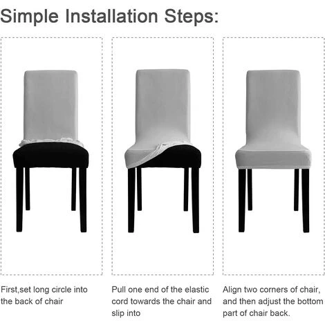 BETTERLIFE BETTE Housse De Chaise, Housse De Chaise Amovible Et Lavable, Housse De Chaise Moderne, Très Facile à Nettoyer Et Durable, Belle Housse De Chaise Avec Jupe,Lotus 6 Pièces 7 BETTERLIFE BETTE Housse De Chaise, Housse De Chaise Amovible Et Lavable, Housse De Chaise Moderne, Très Facile à Nettoyer Et Durable, Belle Housse De Chaise Avec Jupe,Lotus 6 Pièces – Image 5