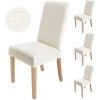 BETTERLIFE BETTE Housses De Chaise 4 Pièces , Couverture De Chaise De Salle à Manger Extensible Protection De Chaise Moderne Lavable Pour La Décoration Fête Banquets Hôtel De Bureau(Beige) -banc et tabouret Soldes Boutique 41557866 1