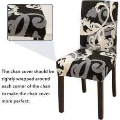 BETTERLIFE BETTE Housse De Chaise Extensible Lot De 4 , Couverture Protecteur De Chaise Salle A Manger Universel Amovible Lavable Moderne Durable Pour Maison Hotel Restaurant Fete Banquet Cuisine Decoration -banc et tabouret Soldes Boutique 41558323 2