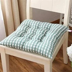 BETTERLIFE 2 Coussins De Siège 40x40,Lot De 2 Galettes De Chaise - Confortable Et Coloré - Idéal Pour Intérieur Et Extérieur - 40x40x5cm (rayures Bleues) -banc et tabouret Soldes Boutique 41625238 4