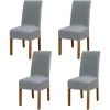 TRIOMPHE TRIOM 4 Pièces Housse De Chaise Moderne élastique, Amovible Lavable Extensible Housses De Chaise De Salle à Manger, Couverture De Chaise Pour Décor Salle à Manger, Hôtel Et Mariage (Bleu Gris) 2 TRIOMPHE TRIOM 4 Pièces Housse De Chaise Moderne élastique, Amovible Lavable Extensible Housses De Chaise De Salle à Manger, Couverture De Chaise Pour Décor Salle à Manger, Hôtel Et Mariage (Bleu Gris) -banc et tabouret Soldes Boutique 41657640 1