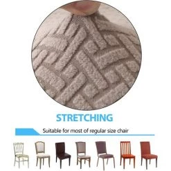 ECHOO Housses De Chaise Extensibles Housse Chaise De Salle à Manger Protege Chaise Couvre Chaise Universel Pour Bouquet De Mariage Hôtel Kaki 2 Pièces -banc et tabouret Soldes Boutique 41824619 3