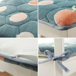 ECHOO Coussins De Chaise Non Slip Coussin De Siege Épaissir Ordinateur Coussin D'assise Couvrir Détachable Repas Galette De Chaise Pour Accueil Bureau Intérieur Extérieur Cuisine Blanc 40x40cm(16x16inch) -banc et tabouret Soldes Boutique 41826193 4