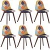 THE HOME DECO FACTORY Lot De 6 Chaises Patchwork Retro Home Deco Factory 1 THE HOME DECO FACTORY Lot De 6 Chaises Patchwork Retro Home Deco Factory -banc et tabouret Soldes Boutique 41828863 1