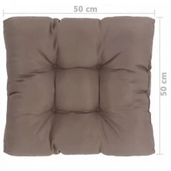 HAPPYSHOPPING Coussin De Siege De Jardin Taupe 50x50x10 Cm Tissu -banc et tabouret Soldes Boutique 41860452 5