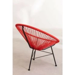 Chaise New Acapulco SKLUM Polyéthylène - Acier - Rouge Coquelicot -banc et tabouret Soldes Boutique 41895779 5