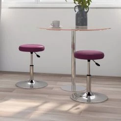 VidaXL Chaises De Salle à Manger 2 Pcs Violet Similicuir - Pourpre