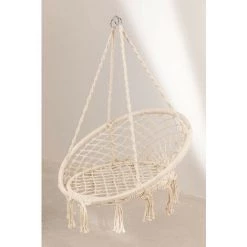 Chaise Suspendue Bahli SKLUM Polyèster - Coton - Blanc Cassé -banc et tabouret Soldes Boutique 42055377 3