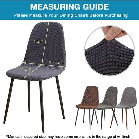 TANABATA Housse De Chaise De Salle à Manger, Housse Chaise De Housse De Chaises Mariage Lot De 4, Housse De Chaise Extensible Jacquard (gris) 6 TANABATA Housse De Chaise De Salle à Manger, Housse Chaise De Housse De Chaises Mariage Lot De 4, Housse De Chaise Extensible Jacquard (gris) – Image 4