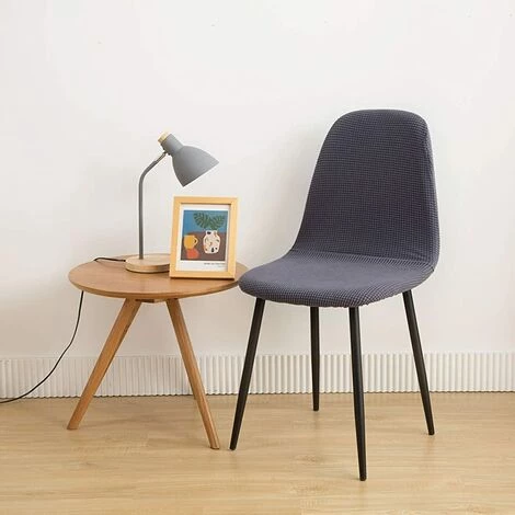 TANABATA Housse De Chaise De Salle à Manger, Housse Chaise De Housse De Chaises Mariage Lot De 4, Housse De Chaise Extensible Jacquard (gris) 7 TANABATA Housse De Chaise De Salle à Manger, Housse Chaise De Housse De Chaises Mariage Lot De 4, Housse De Chaise Extensible Jacquard (gris) – Image 5