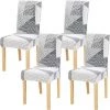 TANABATA Housse De Chaise Extensible 4 Pièces Moderne Housse De Salle à Manger Lavable Couverture De Chaise Pour Salle à Manger Bouquet De Mariage Hôtel Décor De Restaurant(Blanc,Lot Di 4) -banc et tabouret Soldes Boutique 42084488 1
