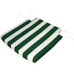 Coussin De Chaise Si�ge Monobloc 40X40X3Cm Textile Blanc/Vert Teplas 2 Pcs 8426334018078