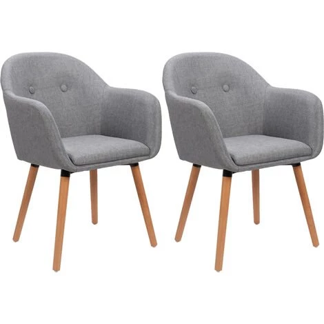 WOLTU 2 X Chaises De Salle à Manger.Chaise De Cuisine. Siège En Lin. Pied En Bois Massif. Gris Clair 3 WOLTU 2 X Chaises De Salle à Manger.Chaise De Cuisine. Siège En Lin. Pied En Bois Massif. Gris Clair