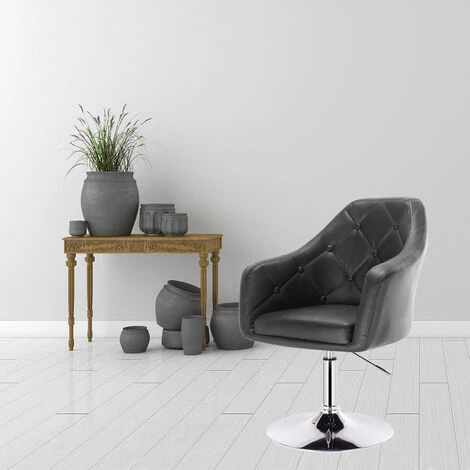 WOLTU 2 X Fauteuil De Bar En Similicuir.Tabouret De Bar.tabouret Rotatif.hauteur Réglable.structure En Acier Chromé. Noir 4 WOLTU 2 X Fauteuil De Bar En Similicuir.Tabouret De Bar.tabouret Rotatif.hauteur Réglable.structure En Acier Chromé. Noir – Image 2