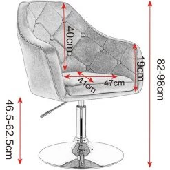 WOLTU 2 X Fauteuil De Bar En Similicuir.Tabouret De Bar.tabouret Rotatif.hauteur Réglable.structure En Acier Chromé. Noir 9 WOLTU 2 X Fauteuil De Bar En Similicuir.Tabouret De Bar.tabouret Rotatif.hauteur Réglable.structure En Acier Chromé. Noir -banc et tabouret Soldes Boutique 42213195 4