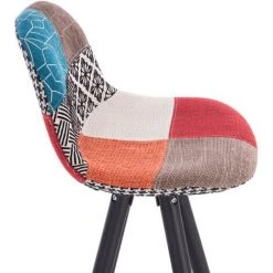 WOLTU Lot De 2 Tabourets De Bar Avec Repose-pied. Tabouret De Cuisine. Fait De Lin Et Bois Massif.38.5x33x96.5 Cm -banc et tabouret Soldes Boutique 42213207 3