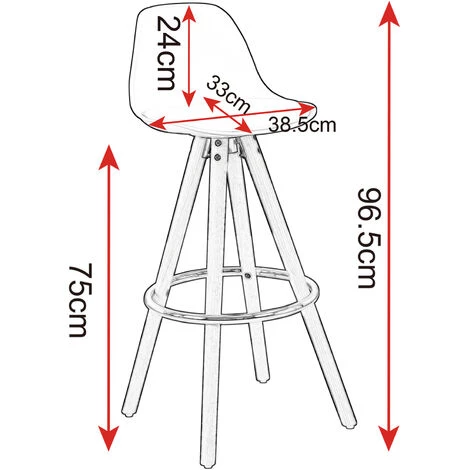 WOLTU Lot De 2 Tabourets De Bar. Tabouret De Cuisine Avec Dossier Et Repose-pied. Siège En Lin. Pieds En Bois Massif.Gris Foncé 6 WOLTU Lot De 2 Tabourets De Bar. Tabouret De Cuisine Avec Dossier Et Repose-pied. Siège En Lin. Pieds En Bois Massif.Gris Foncé – Image 4