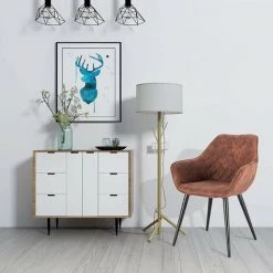 WOLTU 2 X Chaises De Salle à Manger Siège Bien Rembourré En Velours. Chaise De Cuisine Pied En Métal. 41x45 Cm.Brun -banc et tabouret Soldes Boutique 42213273 3