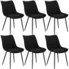 WOLTU Lot De 6 Chaises De Salle à Manger. Siège En Lin. Chaises De Cusine. Pieds En Métal. Noir -banc et tabouret Soldes Boutique 42213293 1