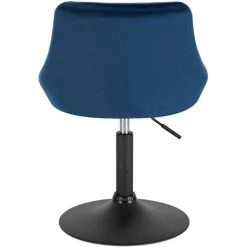 WOLTU 2 X Tabourets De Bar Siège Bien Rembourré En Velours . Hauteur Réglable Pieds En Métal. Bleu - Bleu -banc et tabouret Soldes Boutique 42213309 3