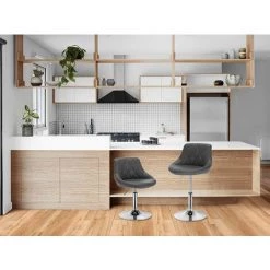 WOLTU Lot De 4 Tabourets De Bar En Similicuir. Tabourets De Rotatif Pieds En Métal. Hauteur Réglable. Noir -banc et tabouret Soldes Boutique 42213330 4