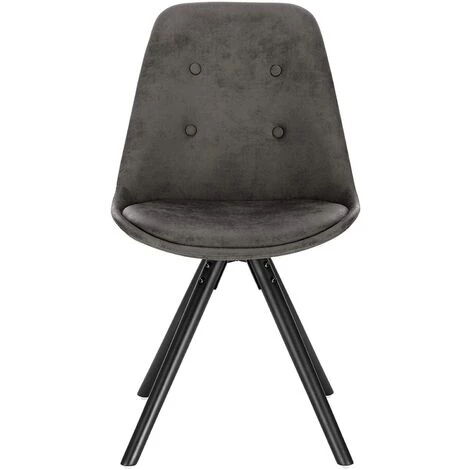 WOLTU 2 X Chaisess De Salle à Manger. Chaises De Cuisine. Siège En Tissu Scientifique. Pieds En Bois Massif. Anthracite 4 WOLTU 2 X Chaisess De Salle à Manger. Chaises De Cuisine. Siège En Tissu Scientifique. Pieds En Bois Massif. Anthracite – Image 2
