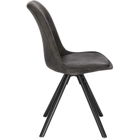 WOLTU 2 X Chaisess De Salle à Manger. Chaises De Cuisine. Siège En Tissu Scientifique. Pieds En Bois Massif. Anthracite 5 WOLTU 2 X Chaisess De Salle à Manger. Chaises De Cuisine. Siège En Tissu Scientifique. Pieds En Bois Massif. Anthracite – Image 3