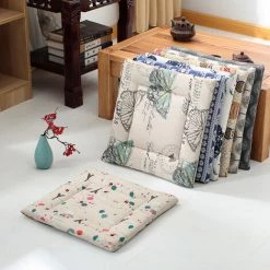 TRIOMPHE Lot De 2 Galettes De Chaise 45x45, Coussin Décoratif Coussin Coussin De Chaise Coussins De Jardin Surpiqûres En Un Motifs Différents, Polyester -banc et tabouret Soldes Boutique 42232390 4