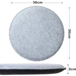 VERSAILLESFR Coussin D'assise Confortable En Feutre Rond Ø 36cm - Versailles Lot De 4 GriCs I Noir -banc et tabouret Soldes Boutique 42301052 3