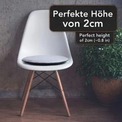 VERSAILLESFR Coussin D'assise Confortable En Feutre Rond Ø 36cm - Versailles Lot De 4 GriCs I Noir -banc et tabouret Soldes Boutique 42301052 4