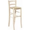OKAFFAREFATTO Tabouret En Bois Brut à  Peindre Assise Paille Hauteur 80 Cm Avec Dossier -banc et tabouret Soldes Boutique 42312016 1