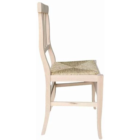 OKAFFAREFATTO Chaise Vittoria En Bois Brut à Peindre Avec Assise En Paille Des Marais 4 OKAFFAREFATTO Chaise Vittoria En Bois Brut à Peindre Avec Assise En Paille Des Marais – Image 2