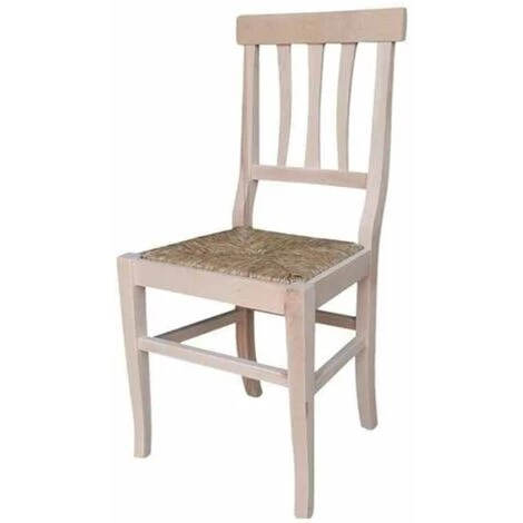 OKAFFAREFATTO Chaise Vittoria En Bois Brut à Peindre Avec Assise En Paille Des Marais 6 OKAFFAREFATTO Chaise Vittoria En Bois Brut à Peindre Avec Assise En Paille Des Marais – Image 4