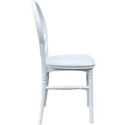 OKAFFAREFATTO Chaise Blanche Avec Coussin Simili-cuir Phoenix En Plastique Monobloc -banc et tabouret Soldes Boutique 42312085 3