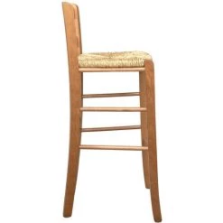 OKAFFAREFATTO Tabouret En Bois De Couleur Noyer Clair Avec Dossier H 67cm Assise En Paille 8 OKAFFAREFATTO Tabouret En Bois De Couleur Noyer Clair Avec Dossier H 67cm Assise En Paille -banc et tabouret Soldes Boutique 42312108 3
