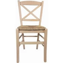 OKAFFAREFATTO Chaise Croisèe En Bois Avec Assise En Paille, Brute à Peindre 9 OKAFFAREFATTO Chaise Croisèe En Bois Avec Assise En Paille, Brute à Peindre -banc et tabouret Soldes Boutique 42312122 3