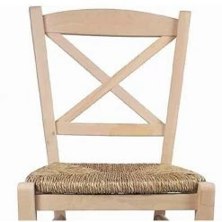 OKAFFAREFATTO Chaise Croisèe En Bois Avec Assise En Paille, Brute à Peindre 11 OKAFFAREFATTO Chaise Croisèe En Bois Avec Assise En Paille, Brute à Peindre -banc et tabouret Soldes Boutique 42312122 5