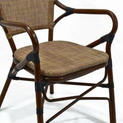 OKAFFAREFATTO Chaise Fautueil Empilable Lucy En Aluminium Peint Effet Bois -banc et tabouret Soldes Boutique 42312150 5