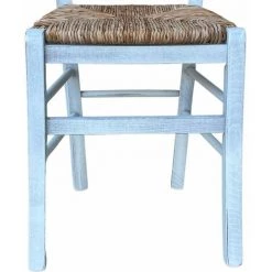 OKAFFAREFATTO Chaiseen Bois Venezia Antique Blanche En Bois Avec Assise En Paille De Riz -banc et tabouret Soldes Boutique 42312154 3