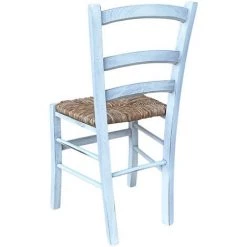 OKAFFAREFATTO Chaiseen Bois Venezia Antique Blanche En Bois Avec Assise En Paille De Riz -banc et tabouret Soldes Boutique 42312154 4