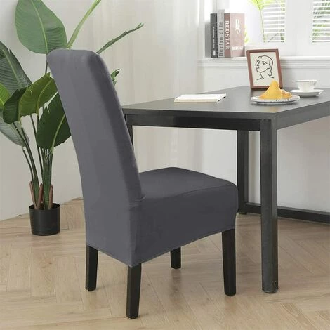 TANABATA 6PCS Housse De Chaise De Salle à Manger Universelle Extensible Microfiber Lavable Housses De Chaises Pour Mariage Hôtel 7 TANABATA 6PCS Housse De Chaise De Salle à Manger Universelle Extensible Microfiber Lavable Housses De Chaises Pour Mariage Hôtel – Image 5